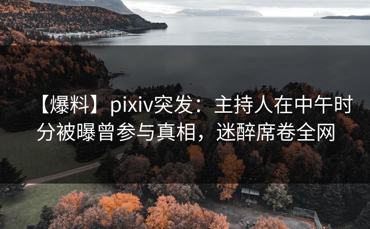 【爆料】pixiv突发：主持人在中午时分被曝曾参与真相，迷醉席卷全网